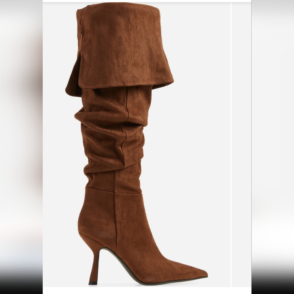 Jeffery Campbell Acclaim Thigh High Boot Faux Suede Designer Leather #68